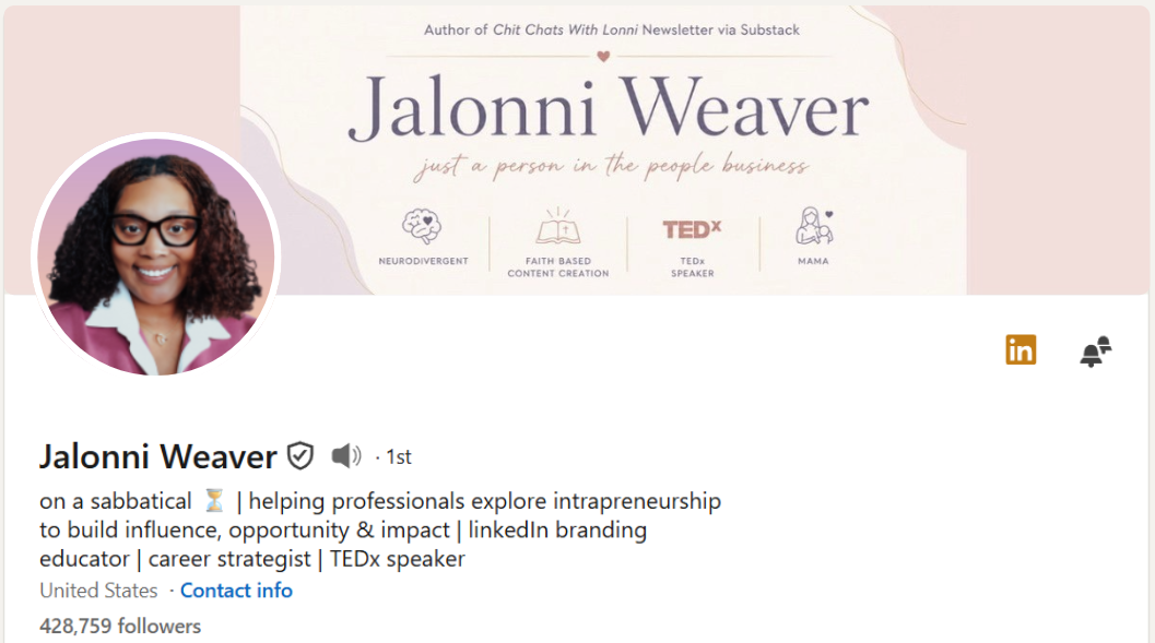 LinkedIn Profile Before Optimization